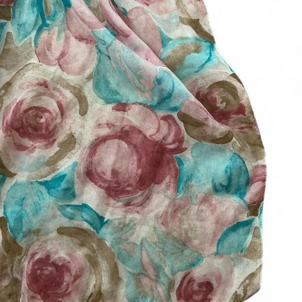 Floral Silk Scarf